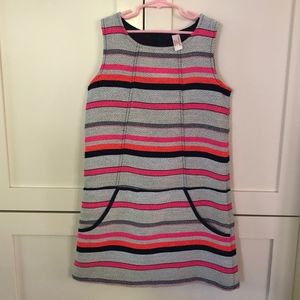 Target Cat & Jack Girls L 12-14 Dress Black Stripe